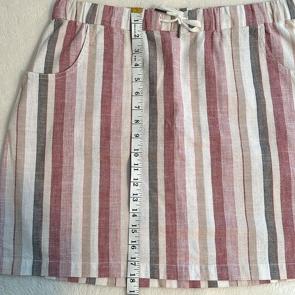 EUC! Aventura Nomad Skirt striped organic cotton drawstring waist size Medium - Picture 3 of 6